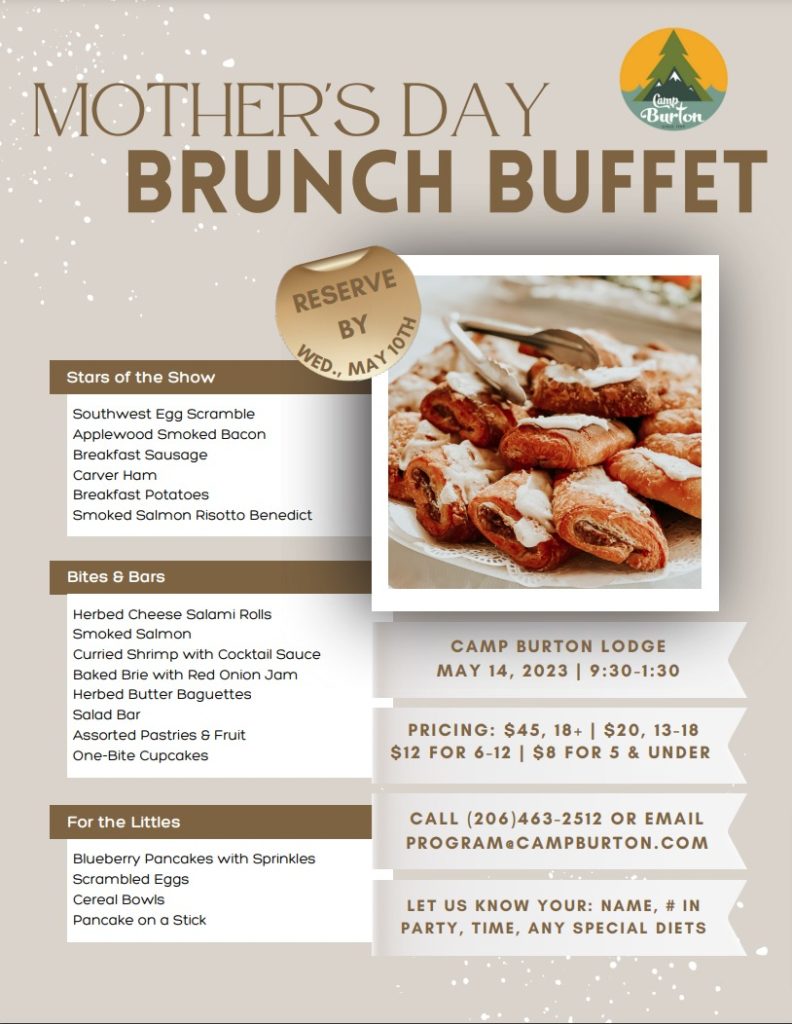 Mother's Day Brunch at Camp Burton Vashon Island Unitarian Universalists